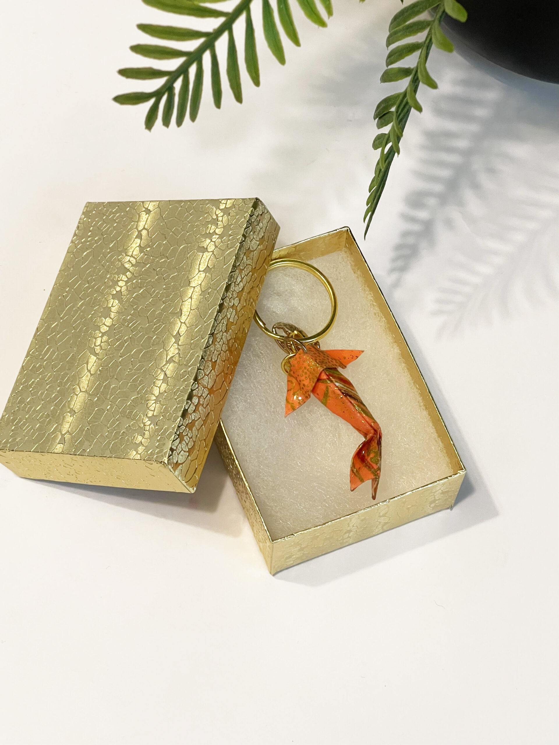 Origami Koi Fish Keychain - Origami and Earrings